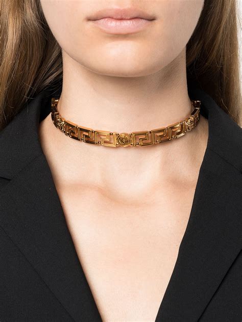 versace gold choker necklace|farfetch versace pendants.